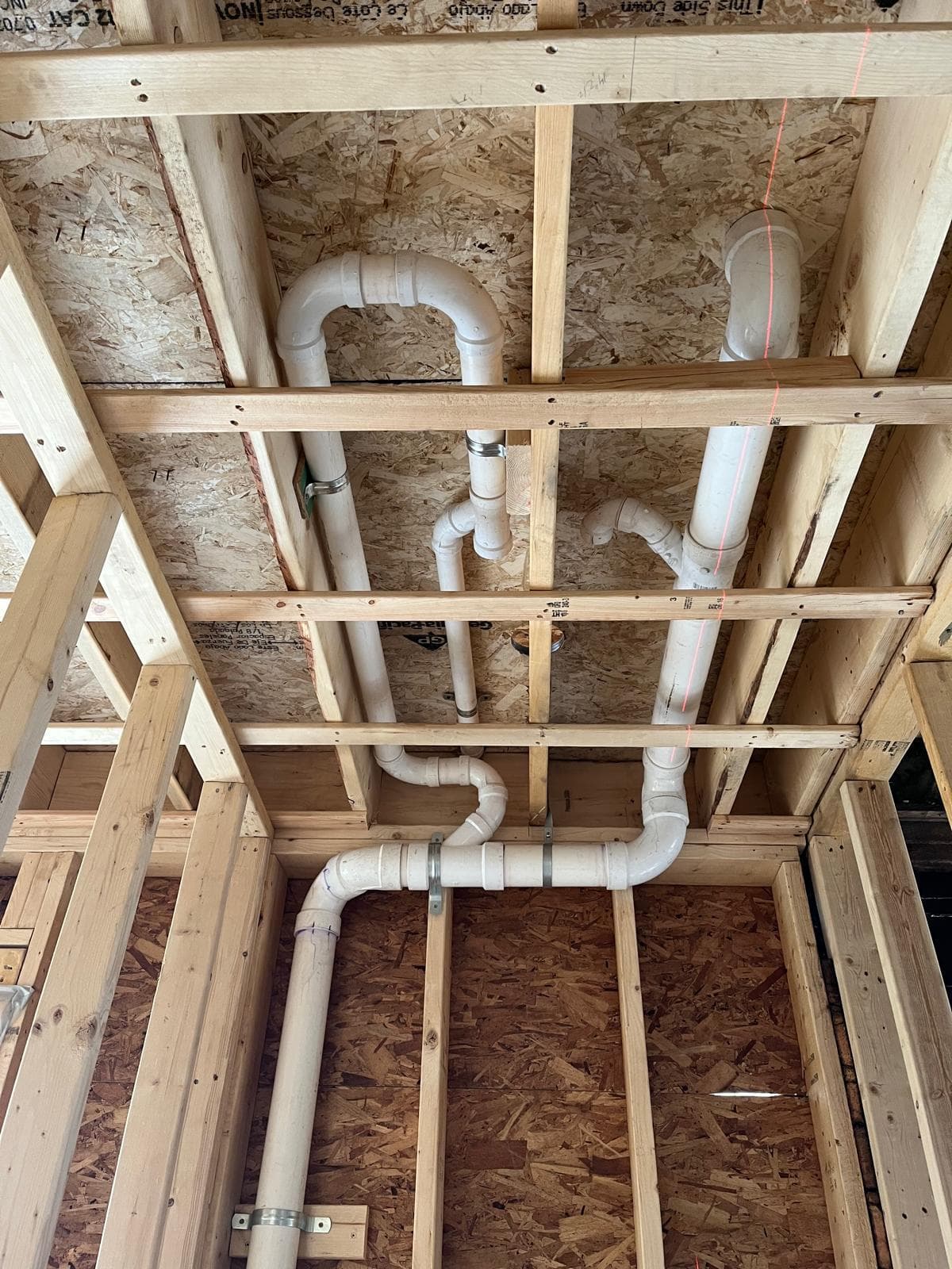 Bathroom plumbing setup