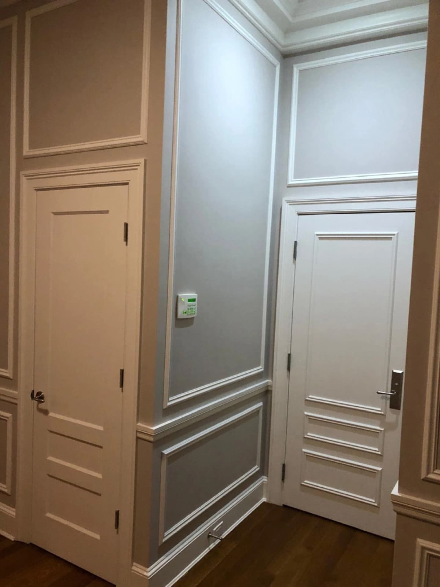 Smooth plaster wall