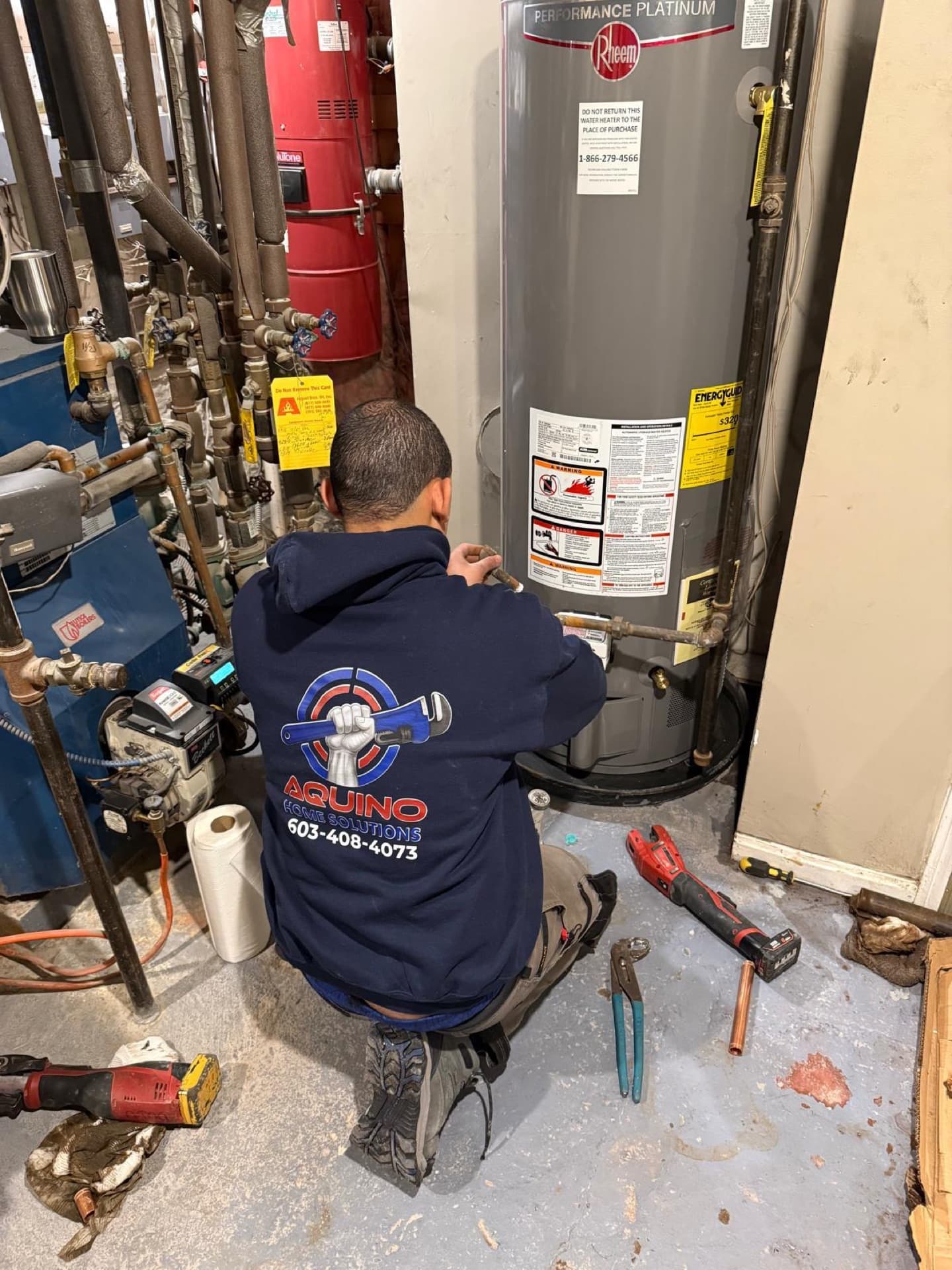 Plumbing repair work