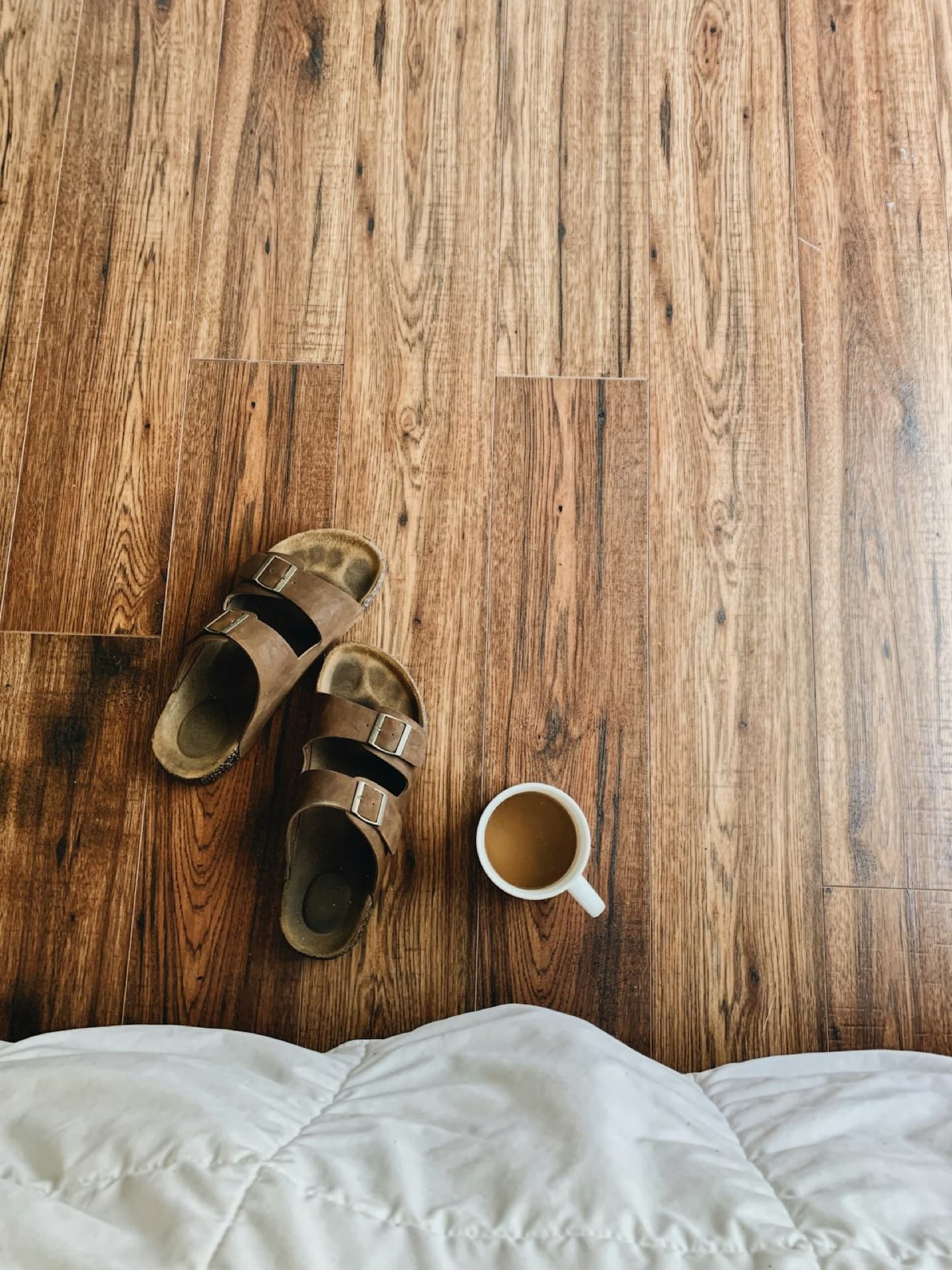 Finished vinyl floor